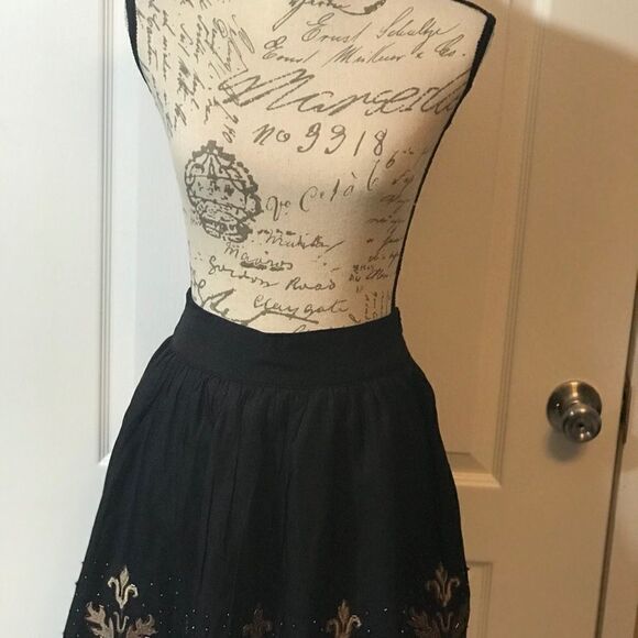 Forever 21 Black Beaded Mini Skirt Size Small - Picture 3 of 13
